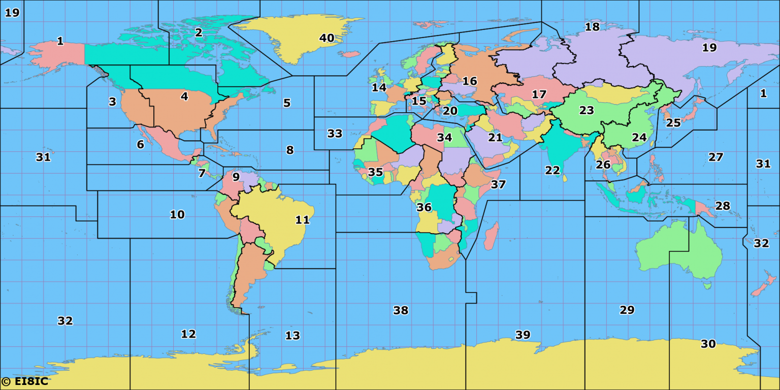 World Amateur Radio / Citizen Band Prefix, CQ Zone, ITU Zone and IOTA ...